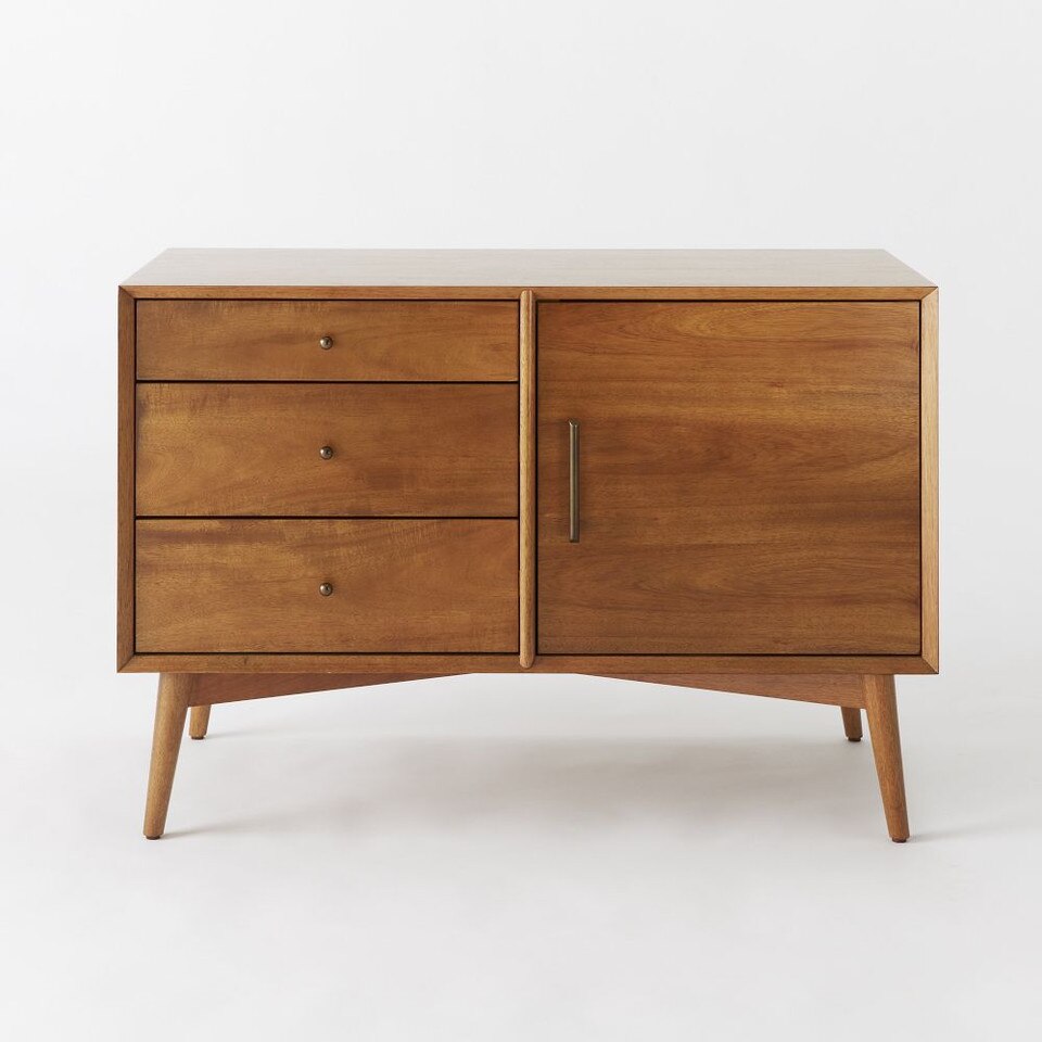 small mid century media console